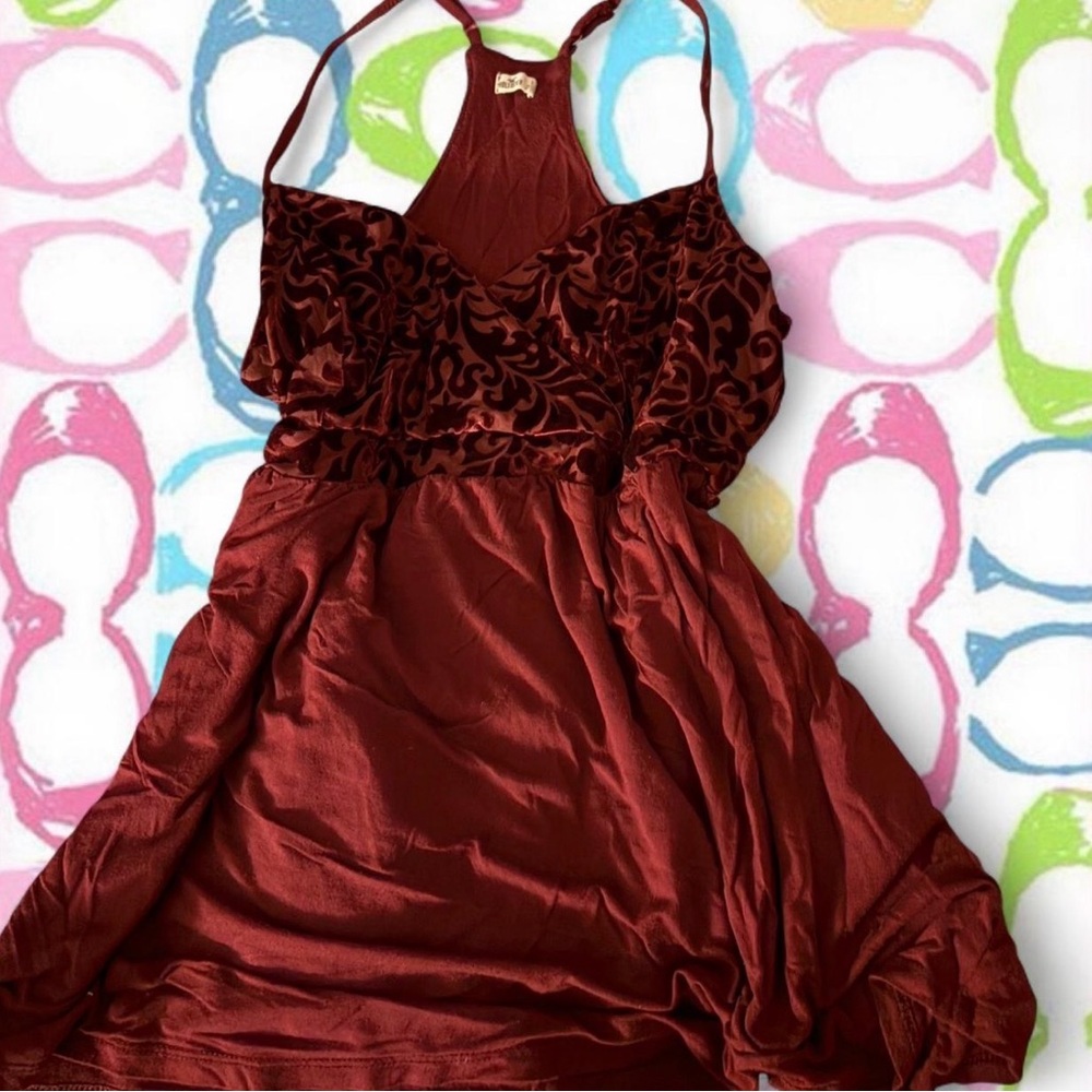 Velvet Bodice Burgundy hollister top